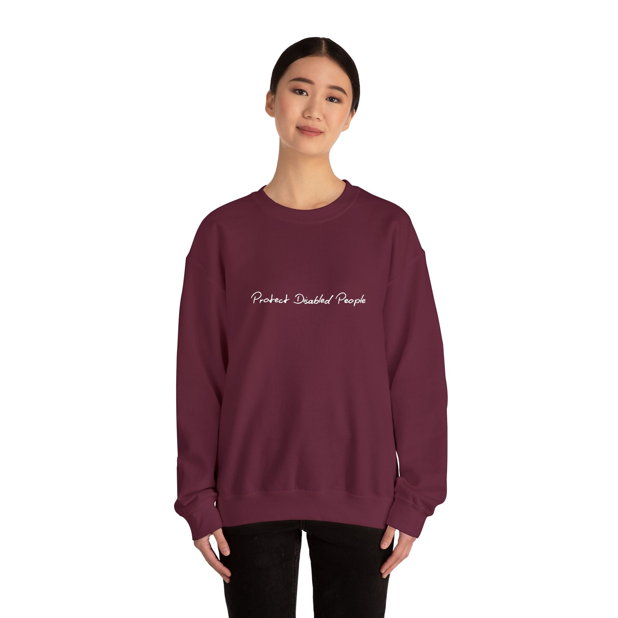 "Protect Disabled People" EMBROIDERED Sweatershirt