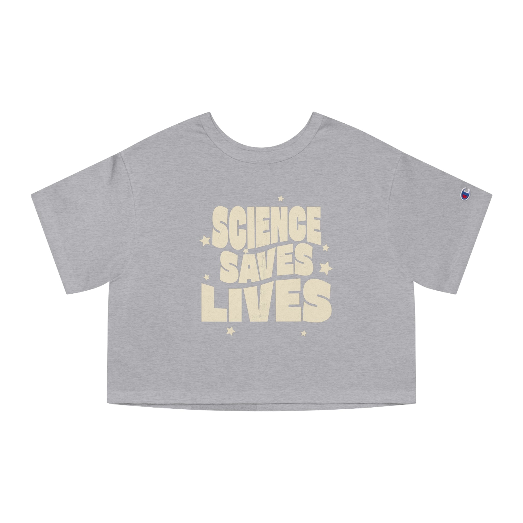 Science Saves Lives T-Shirt | Retro Bold Text, Stars