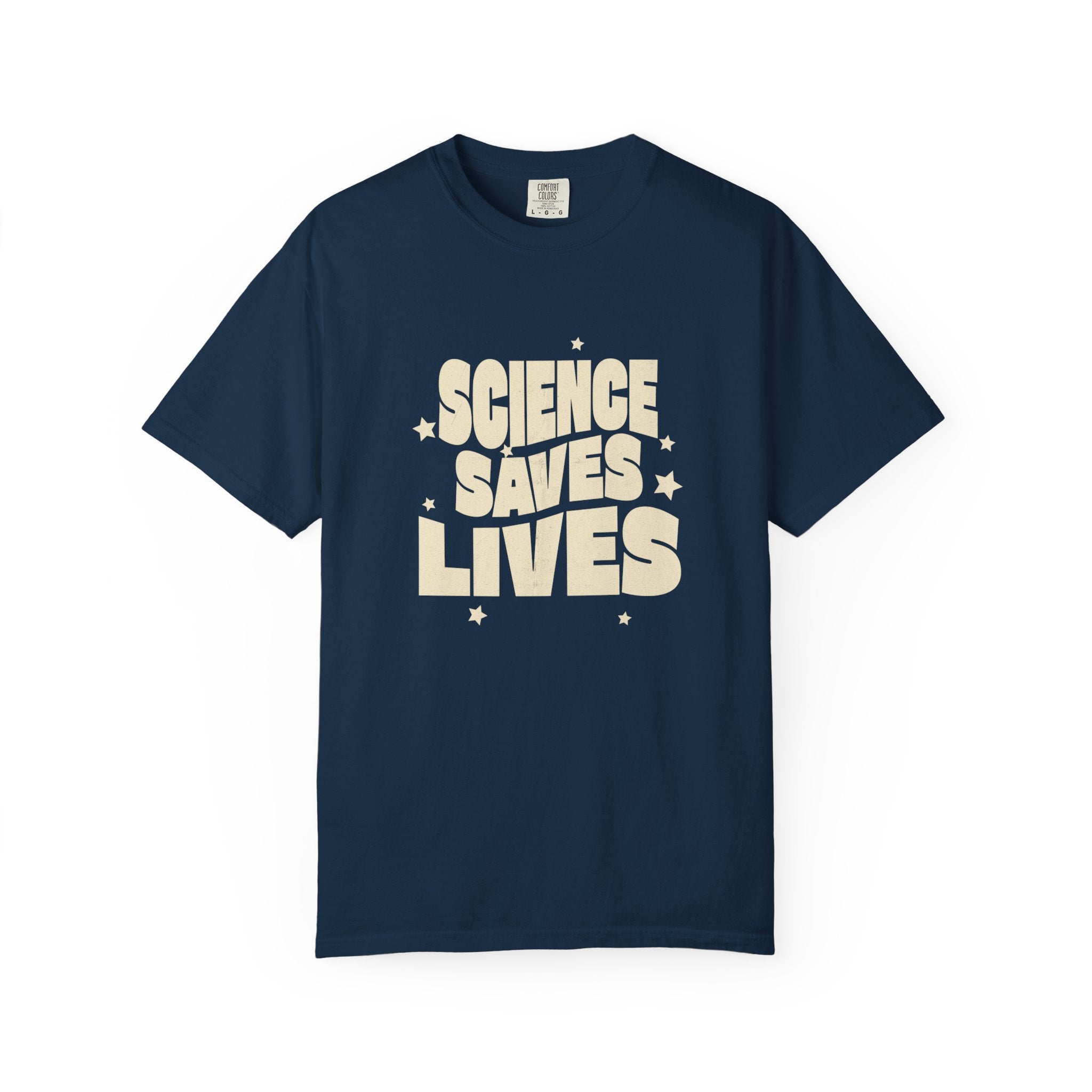 Science Saves Lives T-Shirt — Retro Bold Science Advocacy Tee