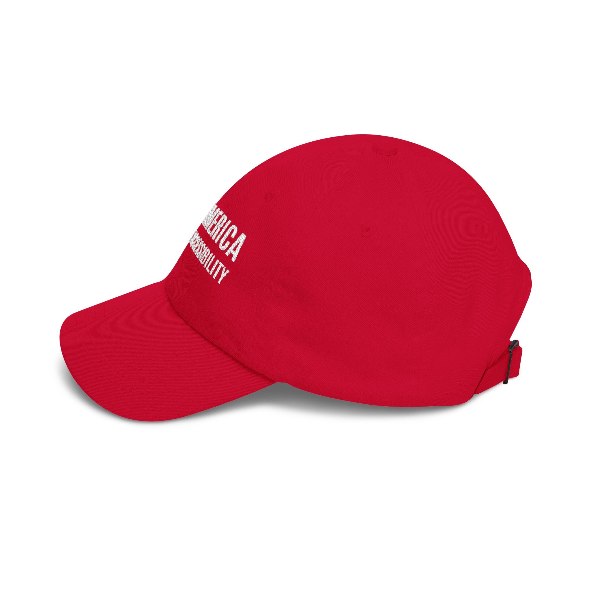 Dad Cap — "Make America Guarantee Accessibility" Embroidered Red Hat