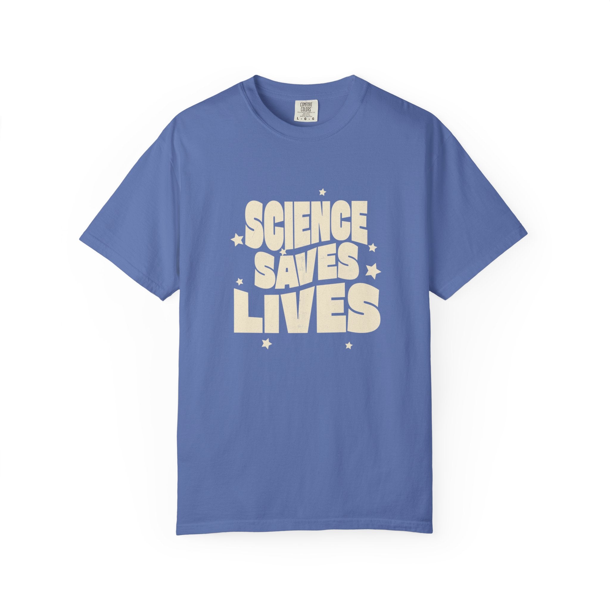 Science Saves Lives T-Shirt — Retro Bold Science Advocacy Tee