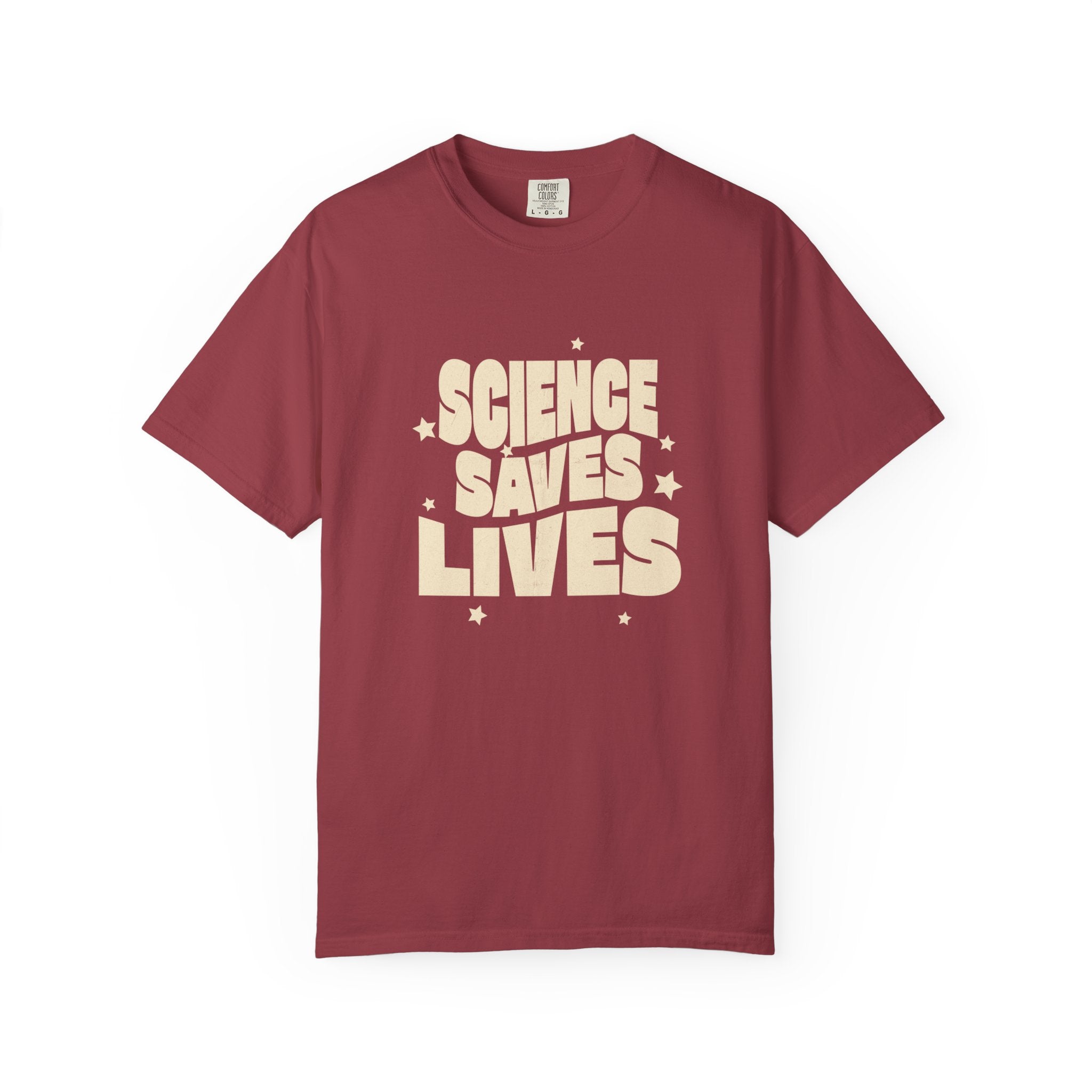 Science Saves Lives T-Shirt — Retro Bold Science Advocacy Tee