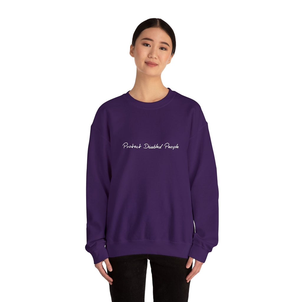 "Protect Disabled People" EMBROIDERED Sweatershirt