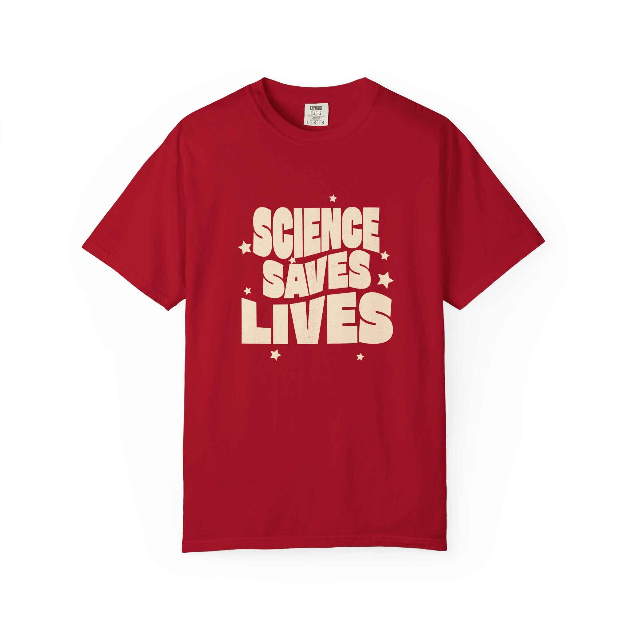 Science Saves Lives T-Shirt — Retro Bold Science Advocacy Tee