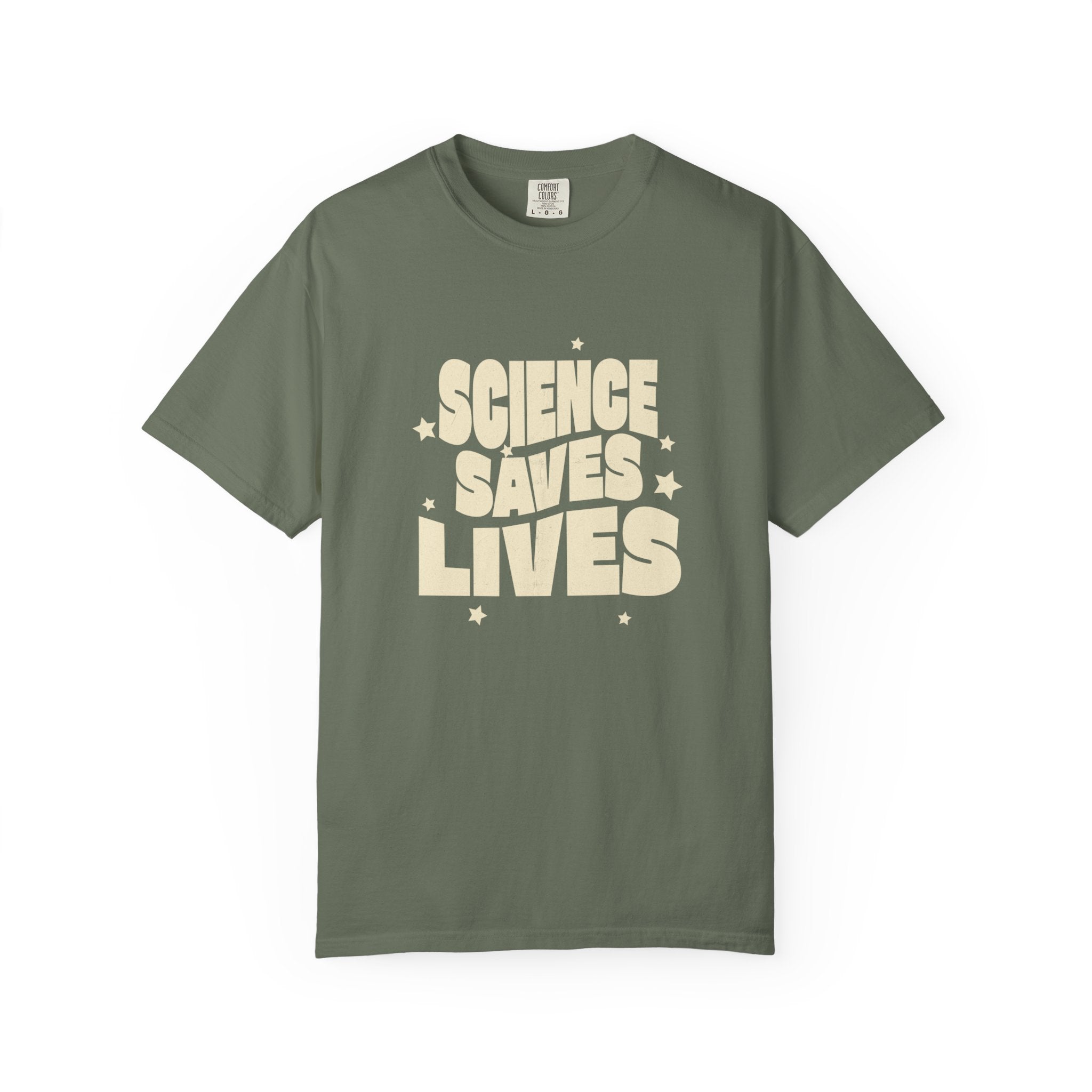 Science Saves Lives T-Shirt — Retro Bold Science Advocacy Tee