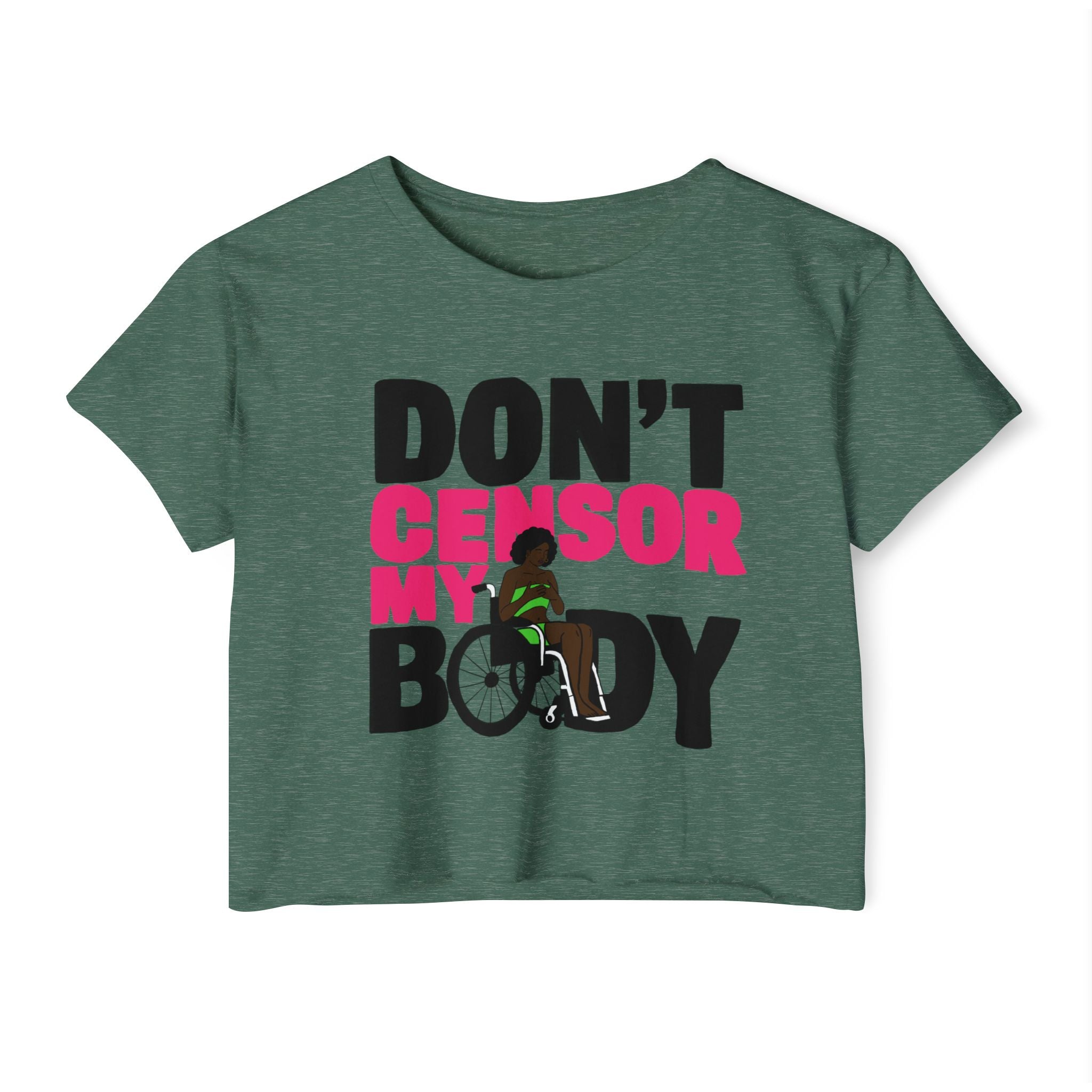 Don't Censor My Body Crop Top (Version 2)— Women's Festival Statement Tee